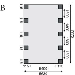 Carport Double En Bois Autoclave 50,9m² Et Toit En PVC Gris – KARIBU -Boutique De Jardin carport double en bois autoclave 509m et toit en pvc gris karibu 3