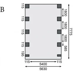 Carport Double En Bois Autoclave 50,9m², Toit En PVC Gris Et Deux Poteaux En Arc – KARIBU -Boutique De Jardin carport double en bois autoclave 509m toit en pvc gris et deux poteaux en arc karibu 3