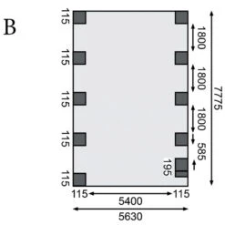 Carport Double En Bois Autoclave 50,9m², Toit En Acier Et Poteau En Arc – KARIBU -Boutique De Jardin carport double en bois autoclave 5143m toit en acier et poteau en arc karibu 3