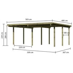 Carport Double En Pin Autoclave Avec Toit PVC 27,58m² - Karibu 10 Carport Double En Pin Autoclave Avec Toit PVC 27,58m² - Karibu -Boutique De Jardin carport double en pin autoclave avec toit pvc 2758m karibu 2