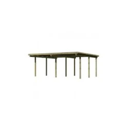 Carport Double En Pin Autoclave Avec Toit PVC 27,58m² - Karibu 12 Carport Double En Pin Autoclave Avec Toit PVC 27,58m² - Karibu -Boutique De Jardin carport double en pin autoclave avec toit pvc 2758m karibu 4