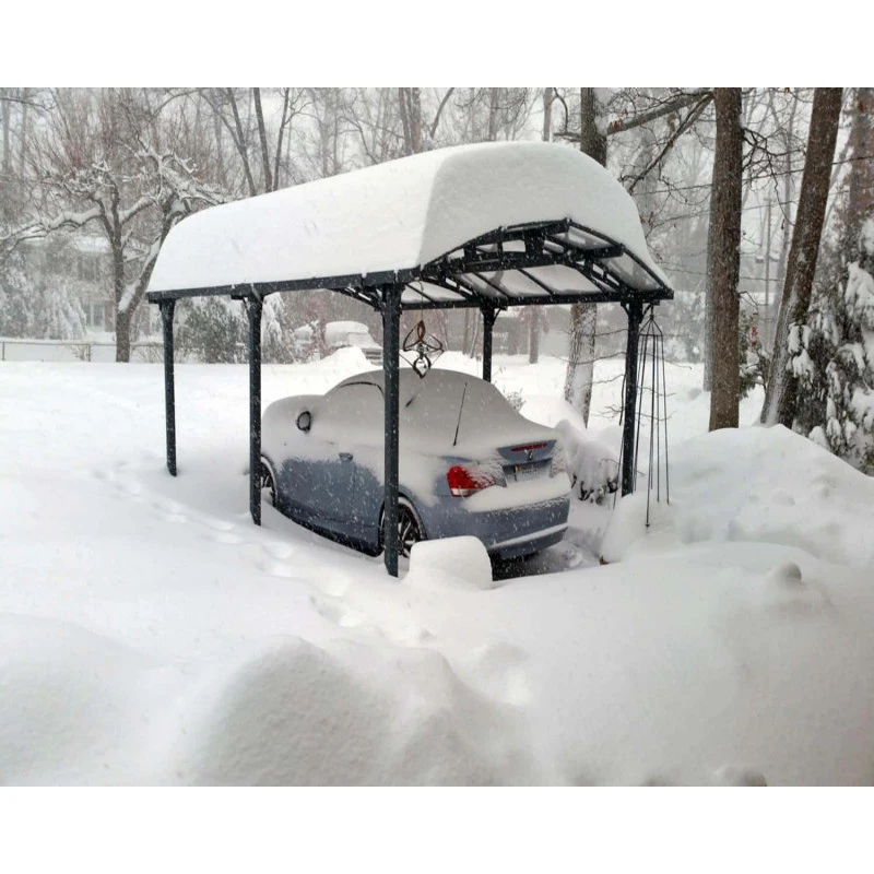 Carport En Alu Gris Et Polycarbonate 1 Voiture 18,2m² Arcadia™ 5000 – Canopia 8 Carport En Alu Gris Et Polycarbonate 1 Voiture 18,2m² Arcadia™ 5000 – Canopia – Image 6