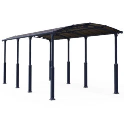 Carport En Alu Gris Et Polycarbonate 1 Voiture 31m² Arcadia Alpine 8500 - Canopia -Boutique De Jardin carport en alu gris et polycarbonate 1 voiture 31m arcadia alpine 8500 canopia 4