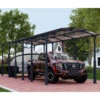 Carport En Alu Gris Et Polycarbonate 1 Voiture 46,3m² Arcadia Alpine 12700 - Canopia -Boutique De Jardin carport en alu gris et polycarbonate 1 voiture 463m arcadia alpine 12700 canopia