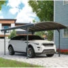 Carport En Alu Gris Et Polycarbonate Bronze 1 Voiture 14,6m² Victoria 5000 - Canopia By Palram -Boutique De Jardin carport en alu gris et polycarbonate bronze 1 voiture 146m victoria 5000 canopia by palram