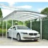 Carport En Aluminium Blanc 3x5,05m Et Polycarbonate 6mm X-METAL -Boutique De Jardin carport en aluminium blanc 3x505m et polycarbonate 6mm x metal