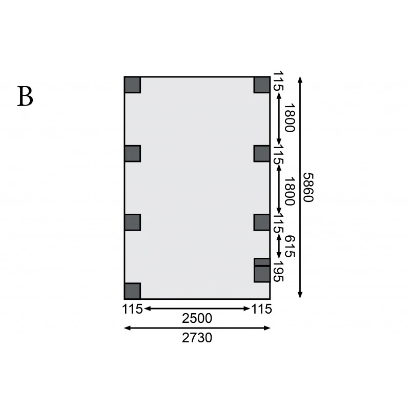 Carport En Bois Autoclave 21m² Avec Poteau En Arc Et Toit En PVC Gris – KARIBU 6 Carport En Bois Autoclave 21m² Avec Poteau En Arc Et Toit En PVC Gris – KARIBU – Image 4