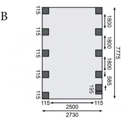Carport En Bois Autoclave 26,9m² Avec Poteau En Arc Et Toit En PVC Gris – KARIBU -Boutique De Jardin carport en bois autoclave 269m avec poteau en arc et toit en pvc gris karibu 3