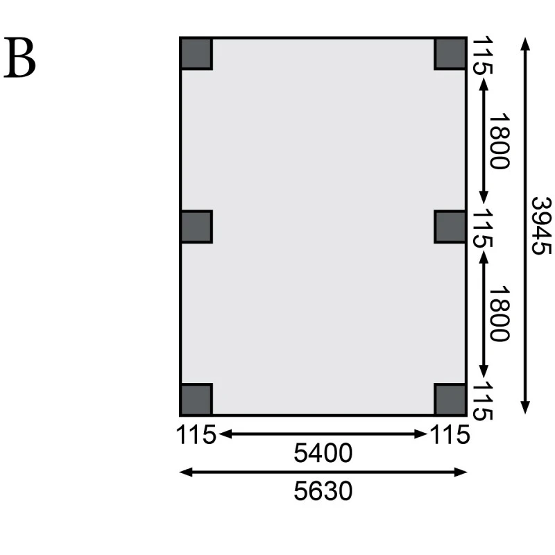 Carport En Bois Autoclave 26,9m², Toit En Acier Et Deux Poteaux En Arc – KARIBU 6 Carport En Bois Autoclave 26,9m², Toit En Acier Et Deux Poteaux En Arc – KARIBU – Image 4