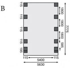 Carport En Bois Autoclave 26,9m², Toit En PVC Gris Et Deux Poteaux En Arc – KARIBU -Boutique De Jardin carport en bois autoclave 269m toit en pvc gris et deux poteaux en arc karibu 3
