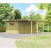 Carport En Bois Autoclave 30,35m² Avec Débarras 14,4m² - Karibu 1 Carport En Bois Autoclave 30,35m² Avec Débarras 14,4m² - Karibu -Boutique De Jardin carport en bois autoclave 3035m avec debarras 144m karibu