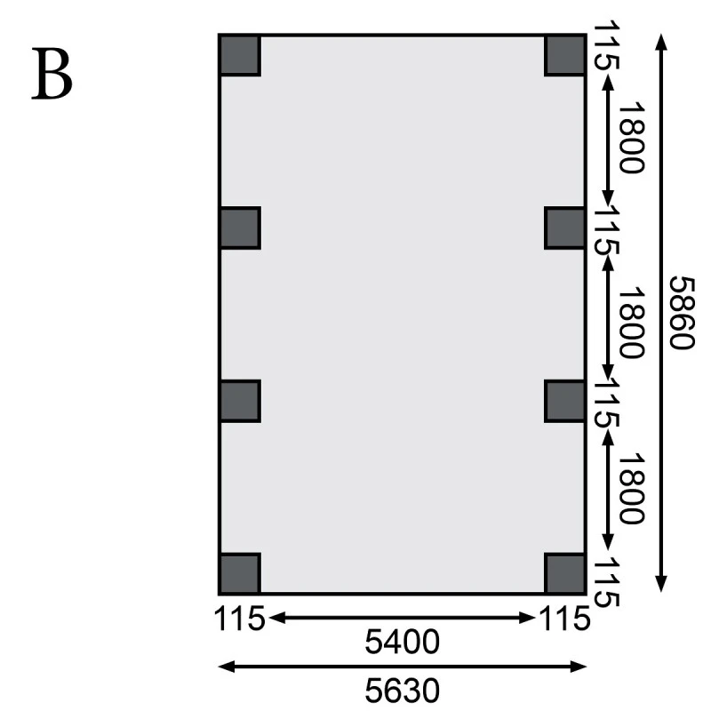 Carport En Bois Autoclave 40,2m² Et Toit En Acier – KARIBU 6 Carport En Bois Autoclave 40,2m² Et Toit En Acier – KARIBU – Image 5