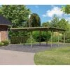 Carport En Pin Autoclave Avec Toit PVC 27,58m² + 1 Arc D'entrée Karibu -Boutique De Jardin carport en pin autoclave avec toit pvc 2758m 1 arc d entree karibu