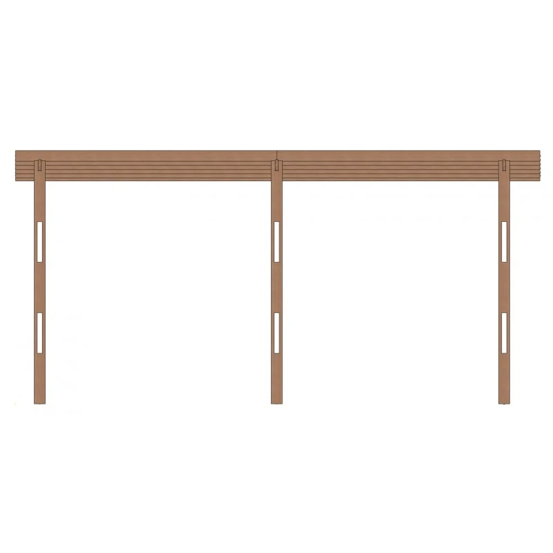 Carport Monopente En Bois 15,6m² Traité Marron - Gardy Shelter 6 Carport Monopente En Bois 15,6m² Traité Marron - Gardy Shelter – Image 4