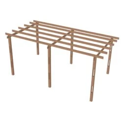 Carport Monopente En Bois 15,6m² Traité Marron - Gardy Shelter 12 Carport Monopente En Bois 15,6m² Traité Marron - Gardy Shelter -Boutique De Jardin carport monopente en bois 156m traite marron gardy shelter 4