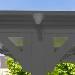 Carport Monopente HELSINKI En Aluminium Anthracite Et Polycarbonate 503x305cm - Westmann -Boutique De Jardin carport monopente helsinki en aluminium anthracite et polycarbonate 503x305cm westmann 3