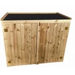 Coffre De Jardin En Bois Traité 28mm 2000L ALTO Noir - Gardy Shelter -Boutique De Jardin coffre de jardin en bois traite 28mm 2000l alto noir gardy shelter 1