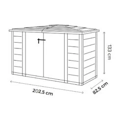 Coffre De Jardin En Résine Avec Plancher 1800L BOX EVO 200 – Garofalo -Boutique De Jardin coffre de jardin en resine avec plancher 1930l box evo 200 garofalo 2