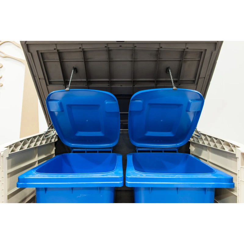 Coffre De Jardin Multifonctions En Résine 1200L Toit Plat Beige - Keter 6 Coffre De Jardin Multifonctions En Résine 1200L Toit Plat Beige - Keter – Image 4