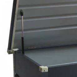 Coffre De Rangement En Métal Anthracite 570L Avec Plancher X-METAL -Boutique De Jardin coffre de rangement en metal anthracite 650l avec plancher x metal 4