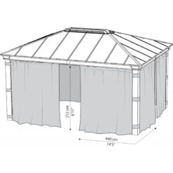 Ensemble De Rideaux 4 Pièces Pour Pergolas Dallas 4900 De 18m² - Palram - Canopia 13 Ensemble De Rideaux 4 Pièces Pour Pergolas Dallas 4900 De 18m² - Palram - Canopia -Boutique De Jardin ensemble de rideaux 4 pieces pour pergolas dallas 4900 de 18m palram 5
