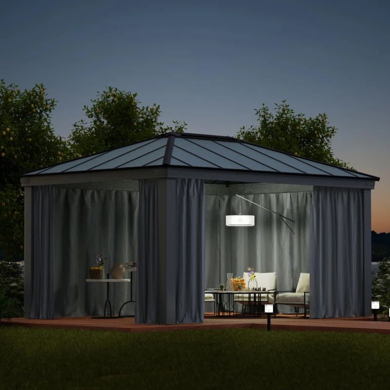 Ensemble De Rideaux 4 Pièces Pour Pergolas Dallas 4900 De 18m² - Palram - Canopia 3 Ensemble De Rideaux 4 Pièces Pour Pergolas Dallas 4900 De 18m² - Palram - Canopia