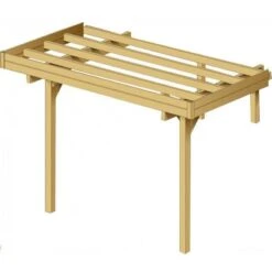 Extension En Bois Traité Pour Carport Modulable 5x5x2,5m - SOLID