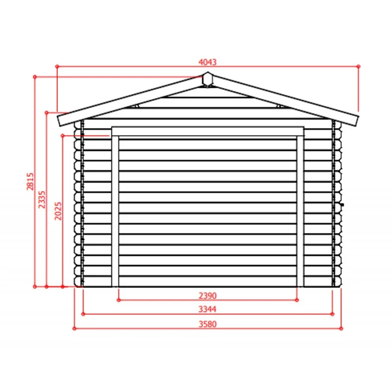 Garage 18,19m² Avec Porte Sectionnelle Motorisée Madriers 28mm SOLID 4 Garage 18,19m² Avec Porte Sectionnelle Motorisée Madriers 28mm SOLID – Image 2