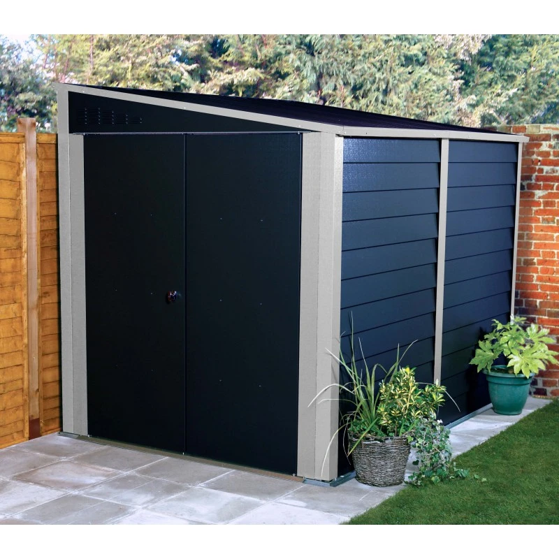 Garage à Motos En Métal Anthracite 4,14m² Titan 940 TRIMETALS 3 Garage à Motos En Métal Anthracite 4,14m² Titan 940 TRIMETALS