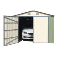 Garage Double Portes Vert Pâle Et Crème 18m² + Kit D'ancrage X-METAL 11 Garage Double Portes Vert Pâle Et Crème 18m² + Kit D'ancrage X-METAL -Boutique De Jardin garage double portes vert pale et creme 18m kit d ancrage x metal 3