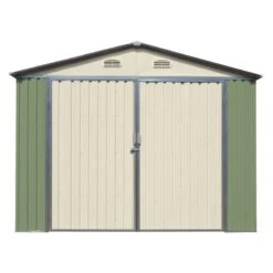 Garage Double Portes Vert Pâle Et Crème 18m² + Kit D'ancrage X-METAL 13 Garage Double Portes Vert Pâle Et Crème 18m² + Kit D'ancrage X-METAL -Boutique De Jardin garage double portes vert pale et creme 18m kit d ancrage x metal 5