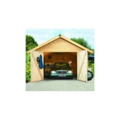 Garage En Bois Certifié 20,78m² - Madriers 40mm – Karibu -Boutique De Jardin garage en bois certifie 2078m madriers 40mm karibu 3