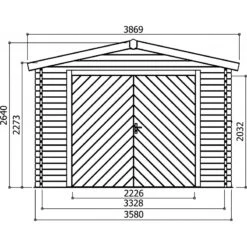 Garage En Bois Massif 19,26m² Madriers 40mm SOLID -Boutique De Jardin garage en bois massif 1926m madriers 40mm solid 4