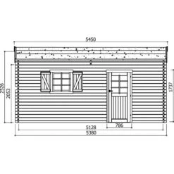 Garage En Bois Massif 19,26m² Madriers 40mm SOLID -Boutique De Jardin garage en bois massif 1926m madriers 40mm solid 5