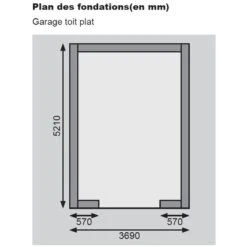 Garage En Bois Massif 20,78m² Toit Plat – Madriers 40mm - Karibu -Boutique De Jardin garage en bois massif 2078m toit plat madriers 40mm karibu 5