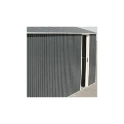 Garage En Métal Anthracite 19,95m² Grande Hauteur H.2,60m DURAMAX -Boutique De Jardin garage en metal anthracite 1995m grande hauteur h260m duramax 2