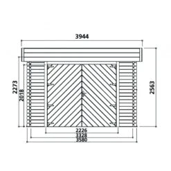 Garage Toit Plat En Bois Massif 19,26m² Madriers 40mm SOLID 13 Garage Toit Plat En Bois Massif 19,26m² Madriers 40mm SOLID -Boutique De Jardin garage toit plat en bois massif 1926m madriers 40mm solid 5