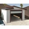 Garage Torino 20,91m² Avec Porte Sectionnelle Motorisée Madriers 28mm SOLID -Boutique De Jardin garage torino 2091m avec porte sectionnelle motorisee madriers 28mm solid