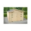 Garage Torino 20,91m² Madriers 28mm Avec Double Porte Battante - SOLID -Boutique De Jardin garage torino 2091m madriers 28mm avec double porte battante solid
