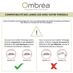 Kit éclairage 2 Lames Anthracite LEDS 3m + Télécommande Pour Pergola Ombrea -Boutique De Jardin kit eclairage 2 lames leds 3m telecommande pour pergola ombrea 3