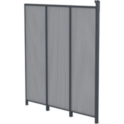 Panneau Latéral En Aluminium Et PC 4mm Pour Toit De Terrasse Anthracite 2,5m X-METAL