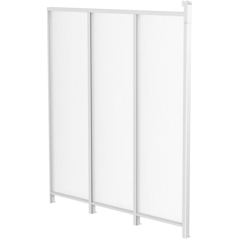 Panneau Latéral En Aluminium Et PC 4mm Pour Toit De Terrasse Blanc 2,5m X-METAL 4 Panneau Latéral En Aluminium Et PC 4mm Pour Toit De Terrasse Blanc 2,5m X-METAL – Image 2