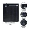 Panneau Solaire Semi-rigide Monocristallin 50W Izywatt – Orium -Boutique De Jardin panneau solaire semi rigide monocristallin 50w izywatt orium