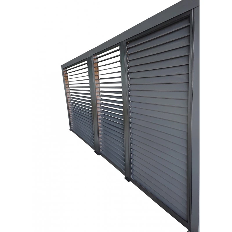 Panneaux De Ventelles Amovibles Pour Côté 3,60m Des Pergolas Bioclimatiques 10,80m² Et 21,52m² HABRITA 4 Panneaux De Ventelles Amovibles Pour Côté 3,60m Des Pergolas Bioclimatiques 10,80m² Et 21,52m² HABRITA – Image 2