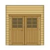 Paroi Frontale Double Porte L.270cm Pour Carport Bois Traité - SOLID