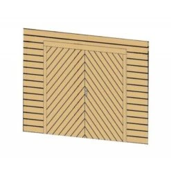 Paroi Frontale Avec Double Porte De Garage 480x245cm Pour Carport Modulable 6x5m - SOLID