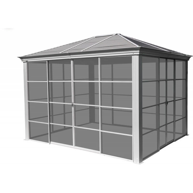 Pavillon Striano 362x427cm En Aluminium Et Acier Galvanisé Avec Moustiquaires - SOJAG 5 Pavillon Striano 362x427cm En Aluminium Et Acier Galvanisé Avec Moustiquaires - SOJAG – Image 3