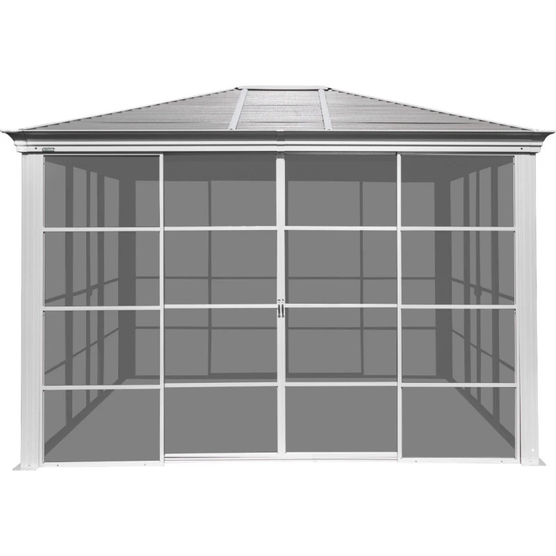 Pavillon Striano 362x427cm En Aluminium Et Acier Galvanisé Avec Moustiquaires - SOJAG 7 Pavillon Striano 362x427cm En Aluminium Et Acier Galvanisé Avec Moustiquaires - SOJAG – Image 5