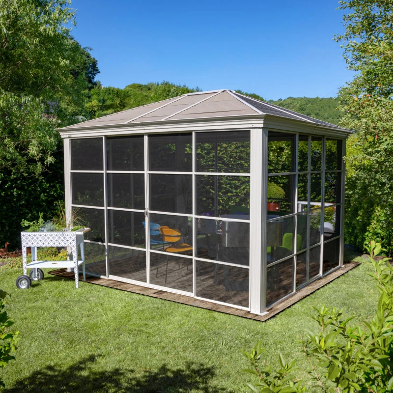Pavillon Striano 362x427cm En Aluminium Et Acier Galvanisé Avec Moustiquaires - SOJAG 8 Pavillon Striano 362x427cm En Aluminium Et Acier Galvanisé Avec Moustiquaires - SOJAG – Image 6