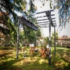Pergola 100% Aluminium Gris Anthracite 12m² Avec Toile D'ombrage Gris 140gr/m² HABRITA 13 Pergola 100% Aluminium Gris Anthracite 12m² Avec Toile D'ombrage Gris 140gr/m² HABRITA -Boutique De Jardin pergola 100 aluminium gris anthracite 12m avec toile d ombrage gris 140grm habrita 5